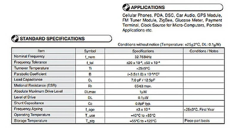 32.768KHZ 9pF Semi-Conductor L9528
