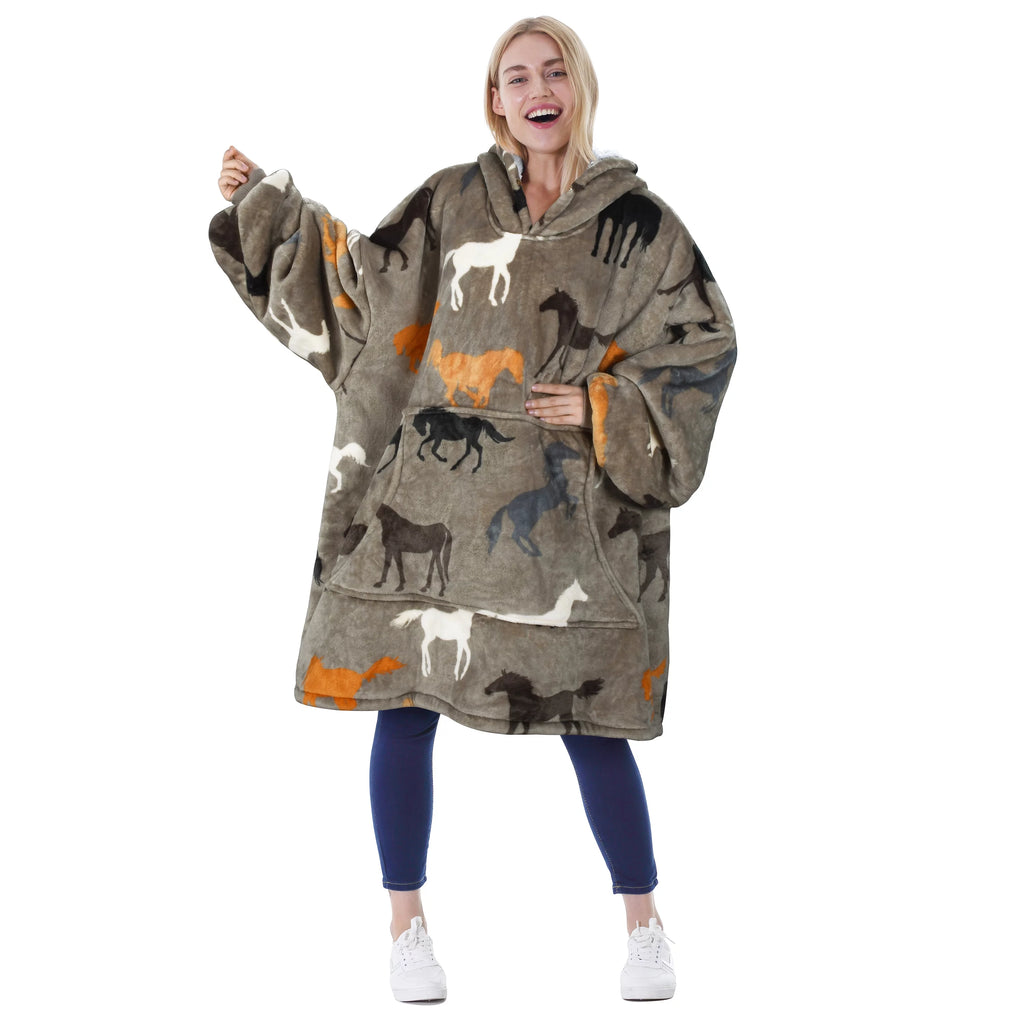 Oversized Sherpa Reversible Hoodie Y1417
