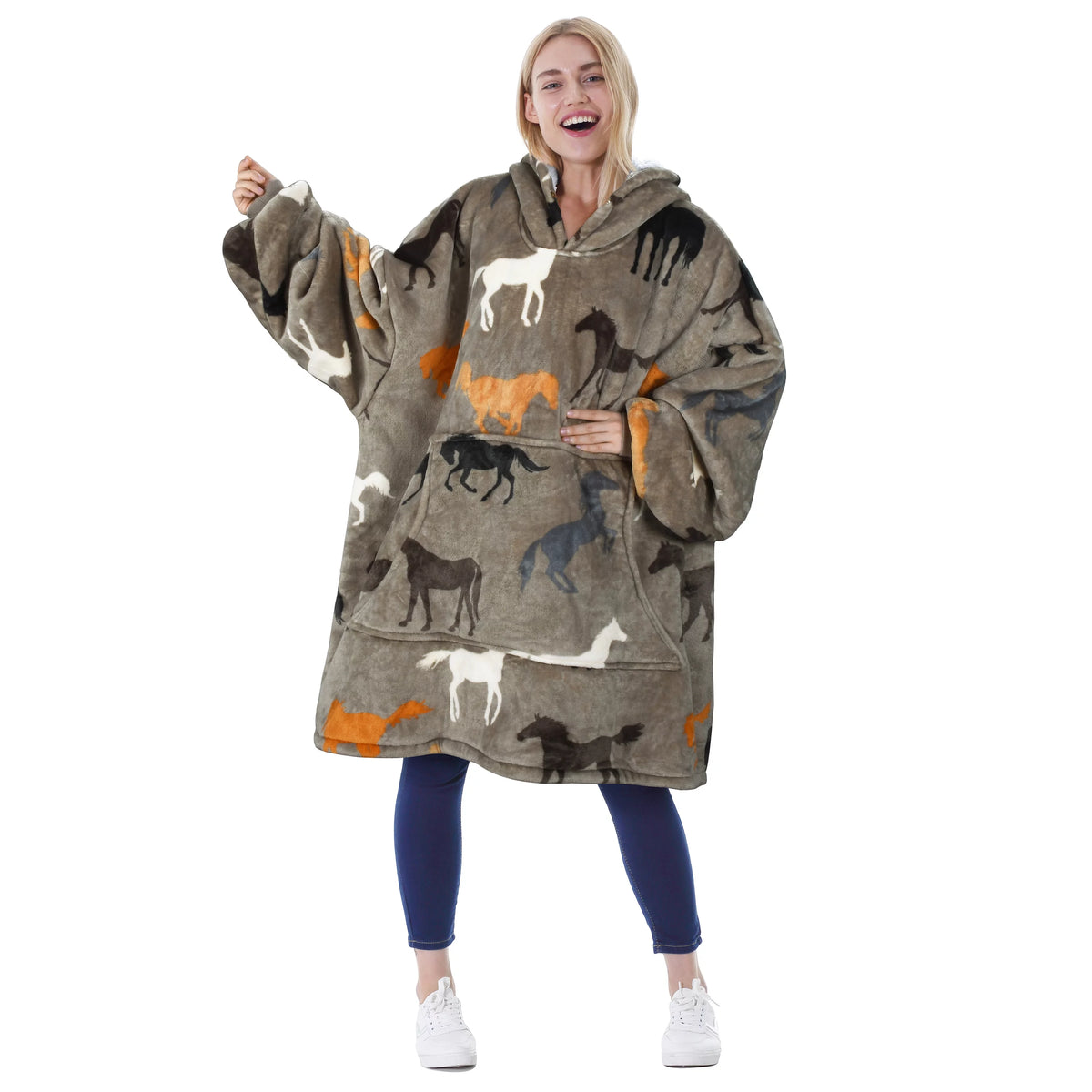 Oversized Sherpa Reversible Hoodie Y1417