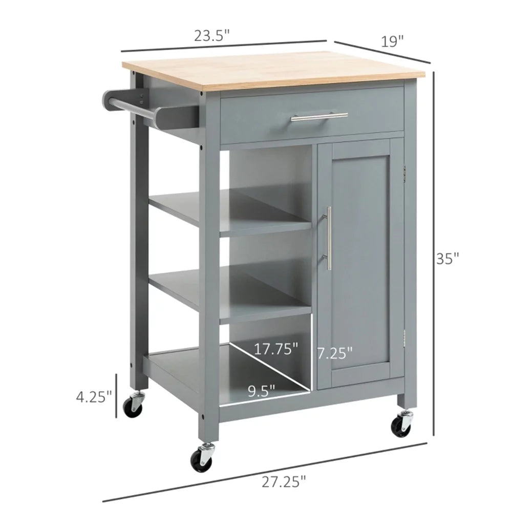 Kitchen Island Cart on Wheels Y79303