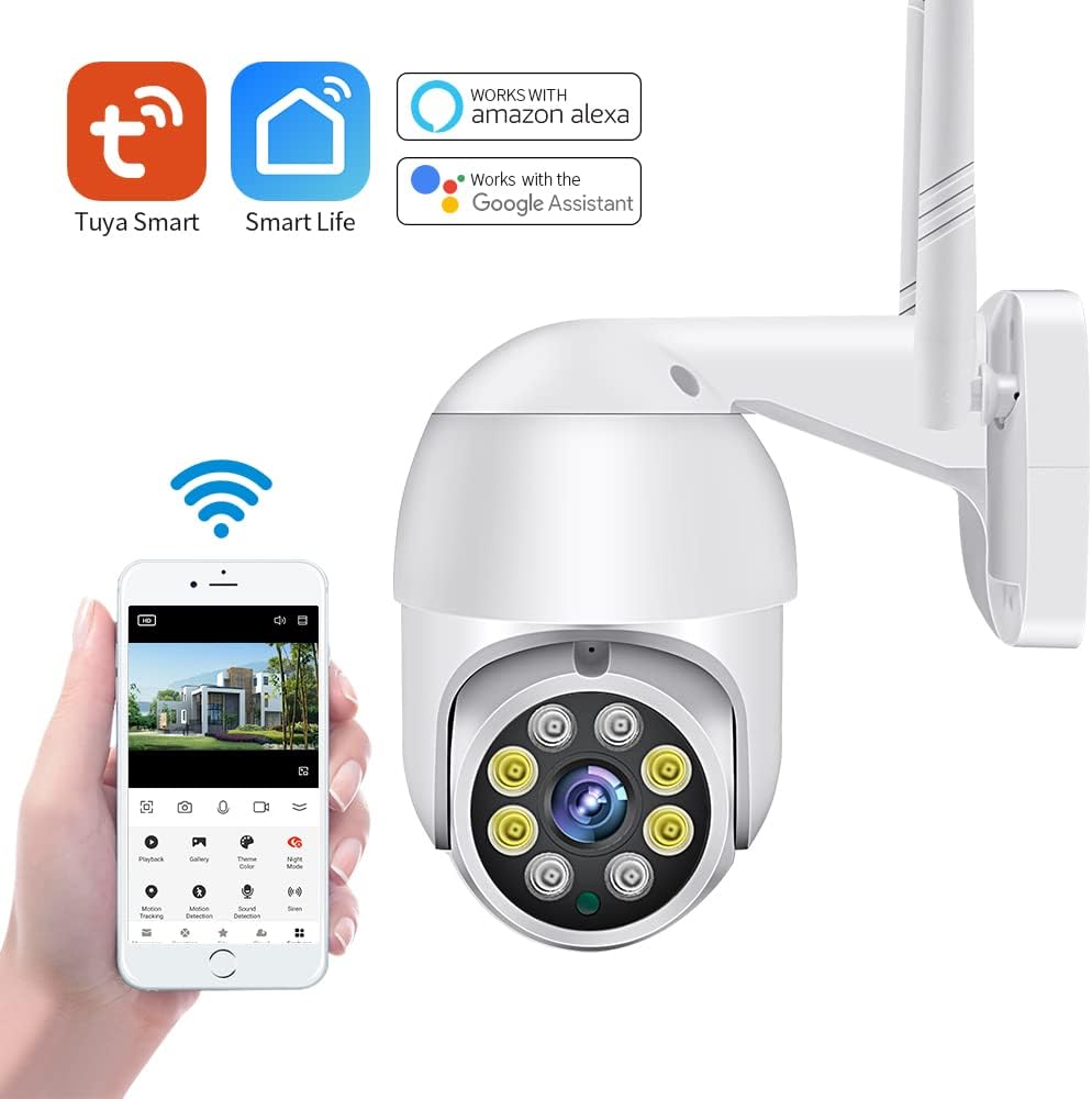 2K Wired Outdoor Security Camera with Starlight Color Night Vision and IP65 Waterproof Q79965