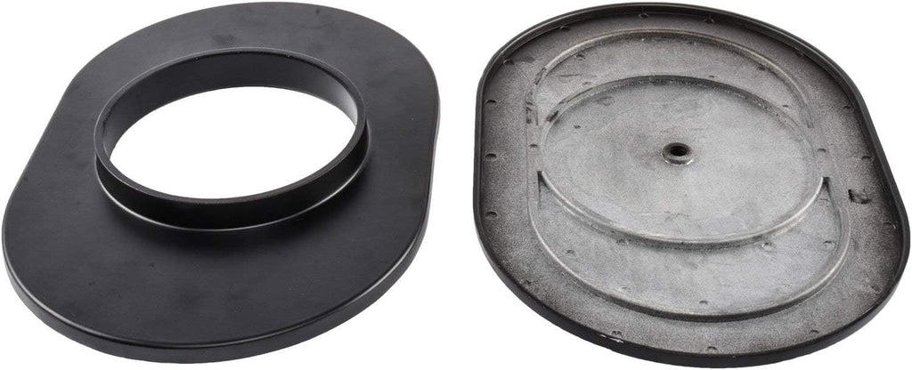 Finned Aluminum Air Cleaner, Oval 12” x 8 3/8” x 3”, Black Cast Aluminum Top W1070