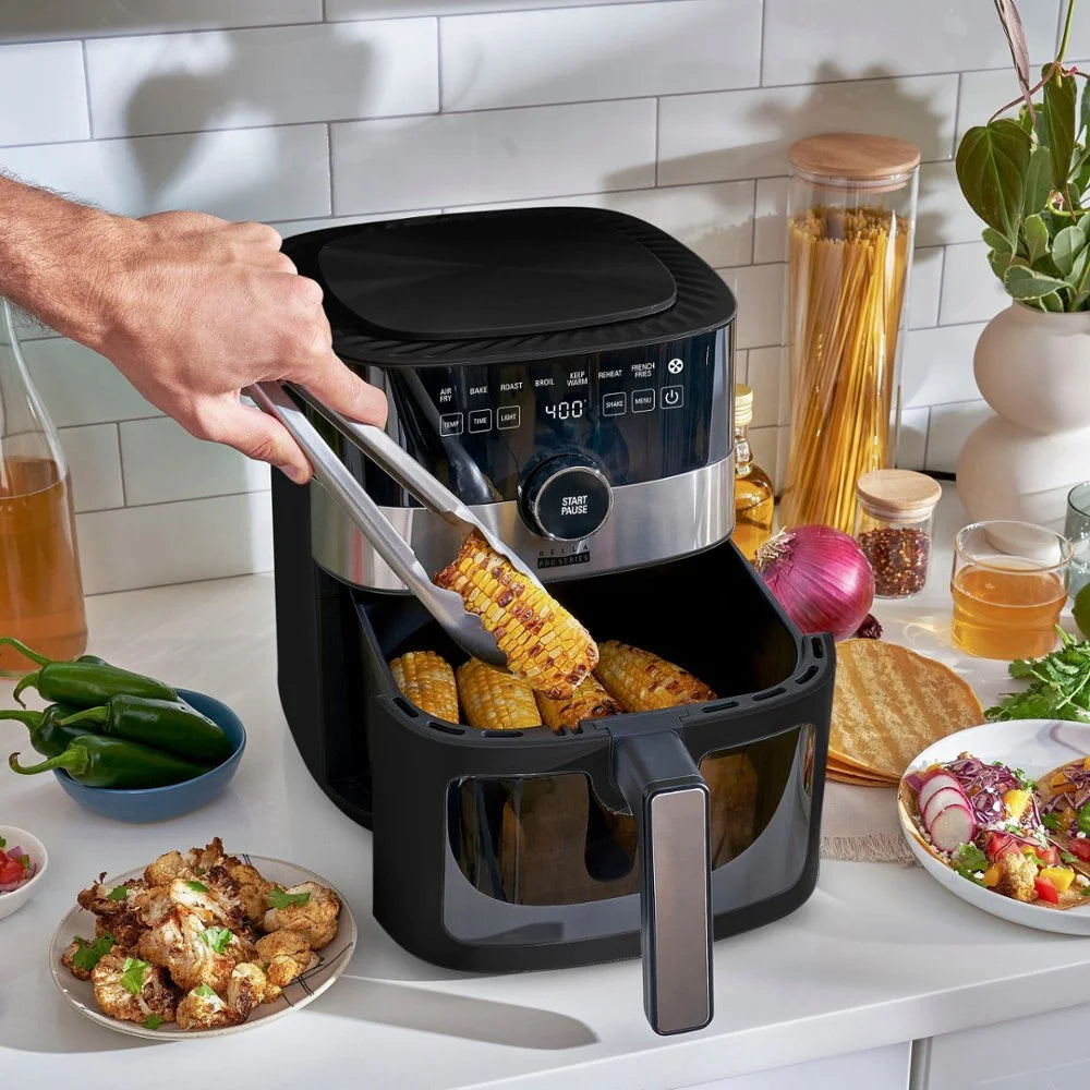 6-qt. Digital Air Fryer with Window Black L80025