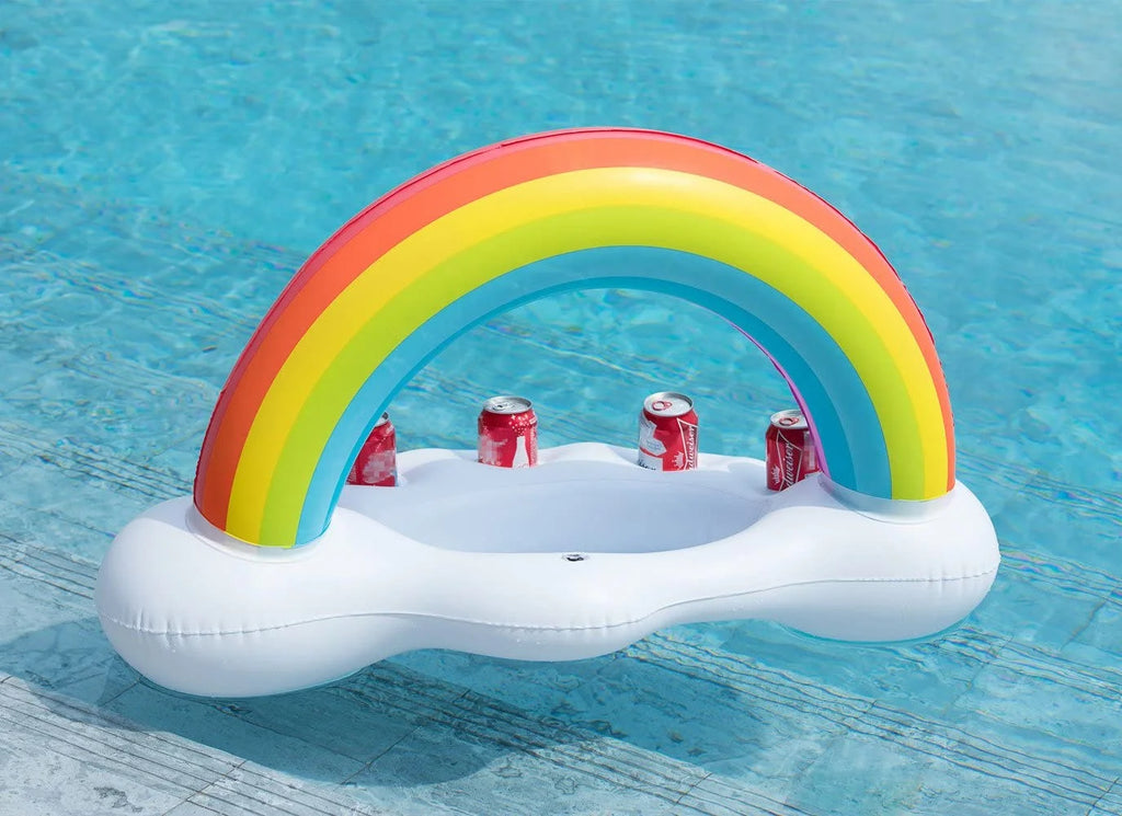 Inflatable Rainbow Cloud Drink Float Pool Cooler C276