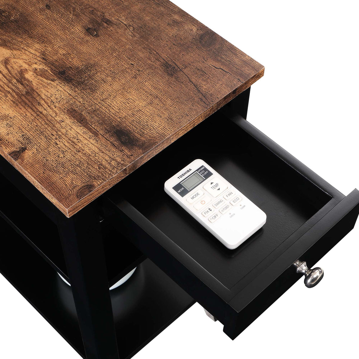 1 Drawer End Table with Shelves N36147
