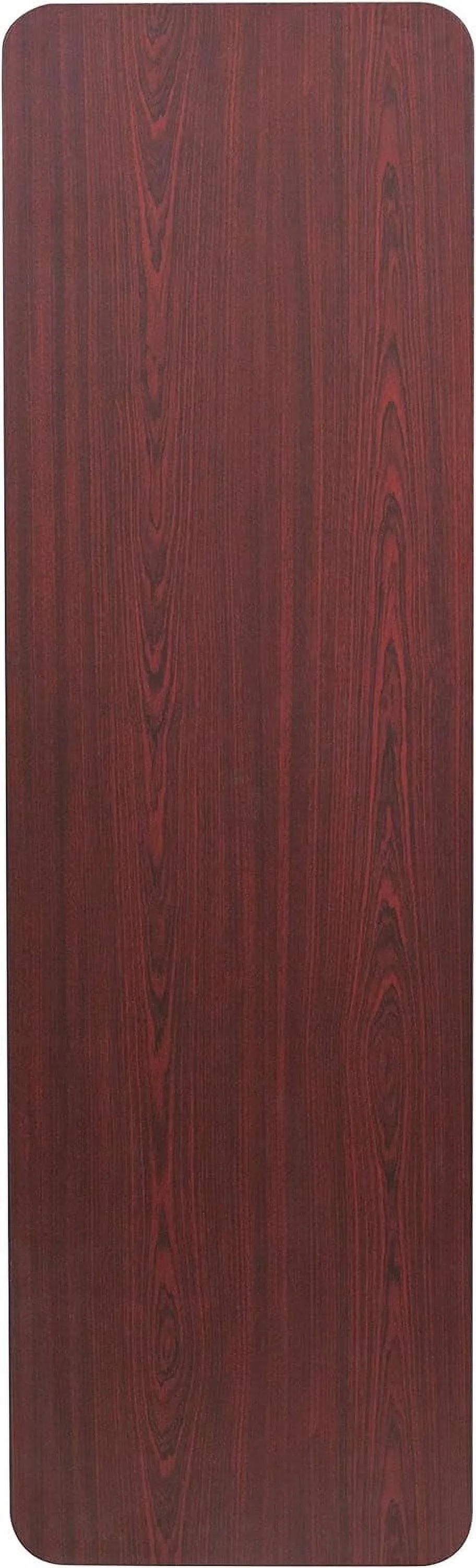 Mahogany Melamine Laminate Folding Training Table P450312