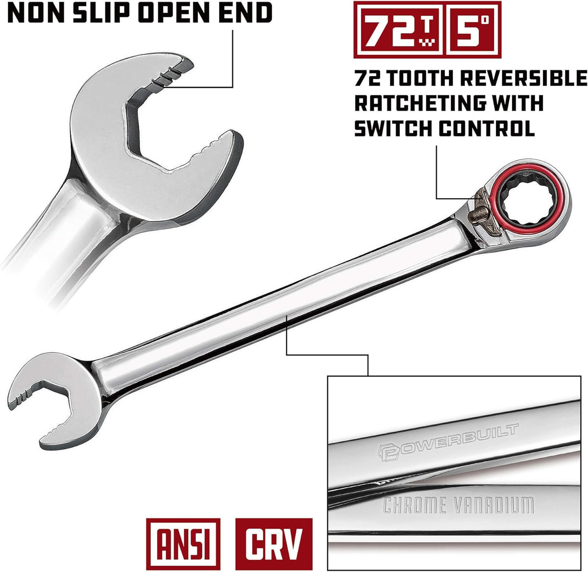 Metric 11Pc Reversible Ratcheting Wrench Set N9171
