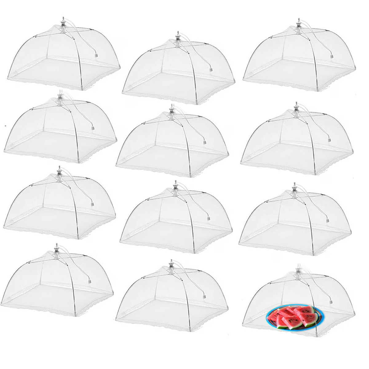 12 Pack 17x17 Pop-Up Mesh Food Covers F154408