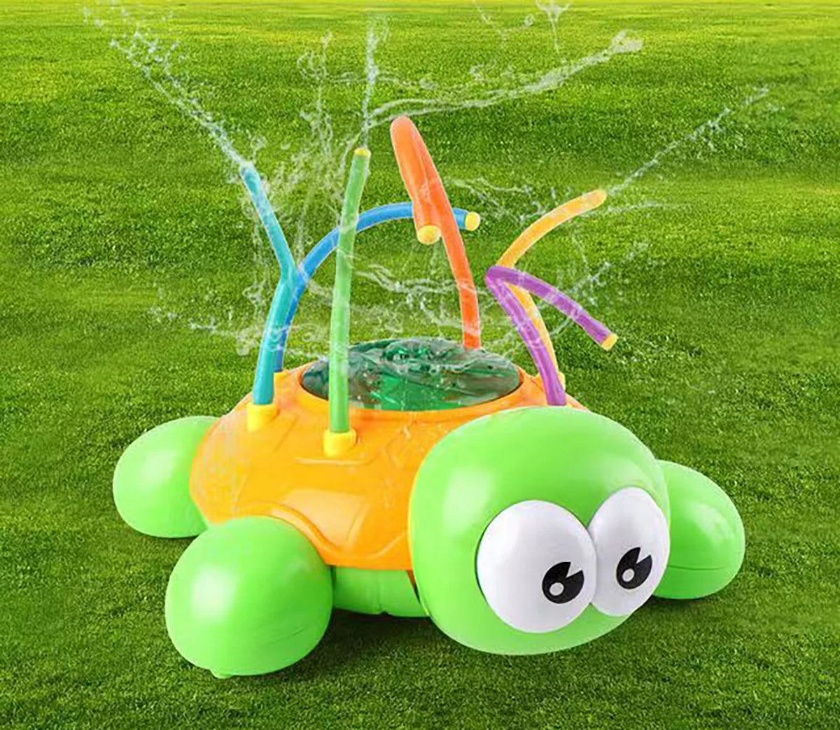 Sprinkler Toy for Kids Water Splash Play Spinning Spray Turtle Outdoor Toy C256
