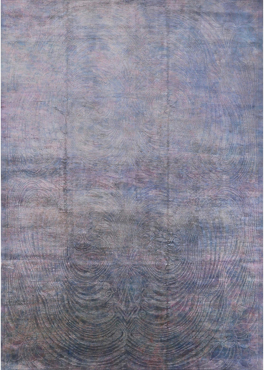 Blue Gray Rectangle Area Rug O48996