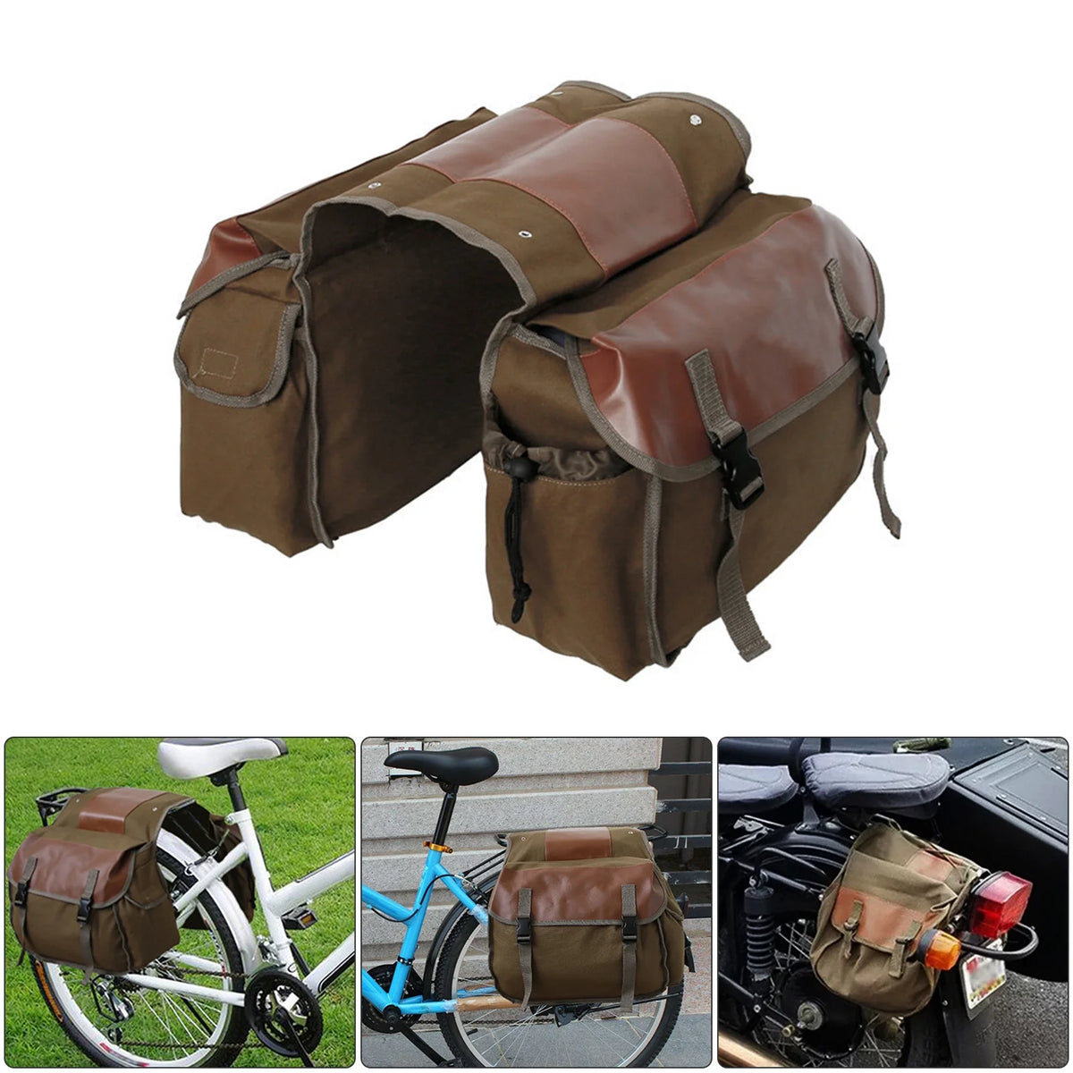 Waterproof Canvas Motorbike Saddle Bag C1275