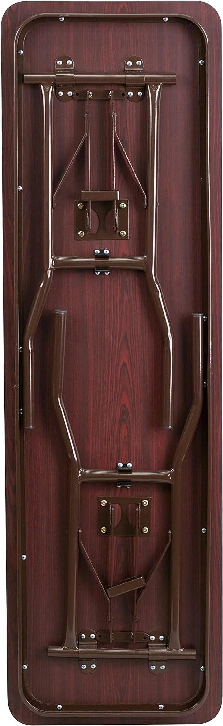 Mahogany Melamine Laminate Folding Training Table P450312